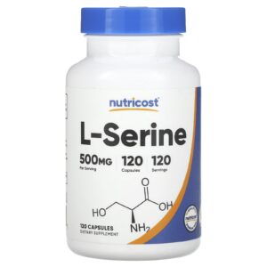 Nutricost L-serina 500 mg 120 Cápsulas
