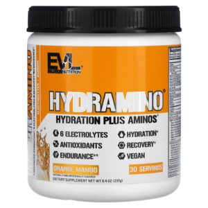 EVLution Nutrition HydrAmino Laranja e Manga 237 g (84 oz)