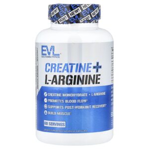 EVLution Nutrition Creatina e L-Arginina 120 Cápsulas Vegetais