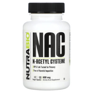 NutraBio NAC 600 mg 90 Cápsulas Vegetais