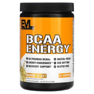 EVLution Nutrition, BCAA Energy®, Explosão de Laranja, 285 g (10,1 oz)