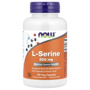 NOW Foods L-serina 500 mg 120 Cápsulas Vegetais