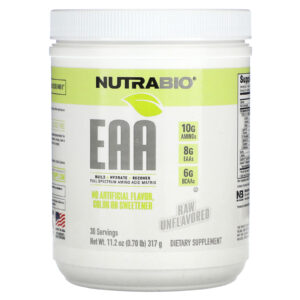 NutraBio EAA Cru sem sabor 317 g (070 lb)