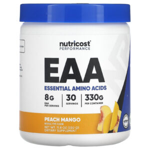 Nutricost, Performance, EAA em Pó, Pêssego e Manga, 330 g (11,8 oz)