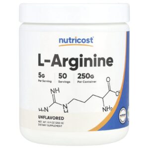 Nutricost L-Arginina Sem Sabor 250 g (89 oz)