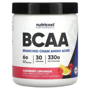 Nutricost Performance BCAA Limonada com Framboesa 330 g (118 oz)