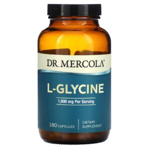 Dr. Mercola L-Glicina 180 Cápsulas (500 mg por Cápsula)