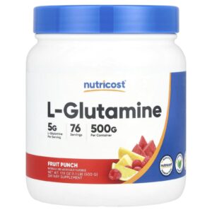Nutricost L-Glutamina Ponche de Frutas 500 g (179 oz)