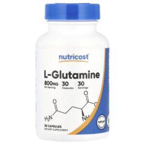 Nutricost L-Glutamina 800 mg 30 Cápsulas