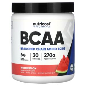 Nutricost Desempenho BCAA Melancia 270 g (95 oz)