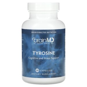 BrainMD Tirosina 120 Cápsulas (500 mg por Cápsula)