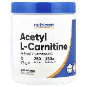 Nutricost Acetil L-Carnitina Sem Sabor 250 g (89 oz)