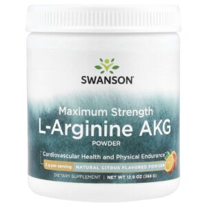 Swanson Força Máxima L-Arginina AKG em Pó Cítrico Natural 368 g (129 oz)