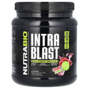 NutraBio Intra Blast Combustível de Aminoácidos durante o Intraexercício Limonada Siciliana de Cereja 709 g (156 lb)