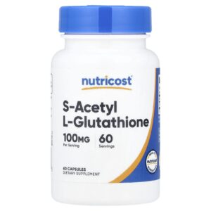 Nutricost S-Acetil L-Glutationa 100 mg 60 Cápsulas