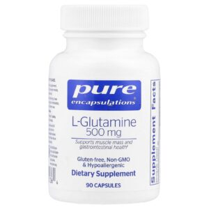 Pure Encapsulations L-Glutamina 500 mg 90 Cápsulas