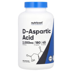 Nutricost Performance Ácido D-Aspártico 180 Cápsulas (500 mg por Cápsula)