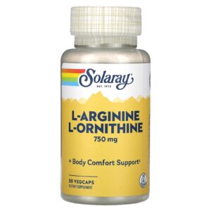 Solaray L-Arginina L-Ornitina 750 mg 50 VegCaps