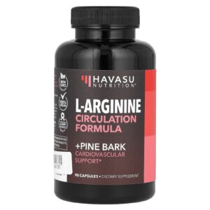 Havasu Nutrition Fórmula para Circulação de L-Arginina + Casca de Pinheiro 90 Cápsulas