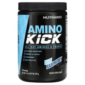 NutraBio Amino Kick Framboesa Azul 269 g (059 lb)