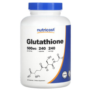 Nutricost, Glutationa, 500 mg, 240 Cápsulas