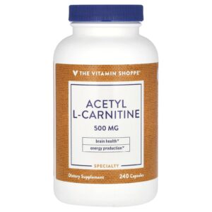 The Vitamin Shoppe Acetil L-Carnitina 500 mg 240 Cápsulas