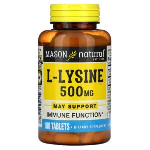 Mason Natural L- Lisina 500 mg 100 Comprimidos