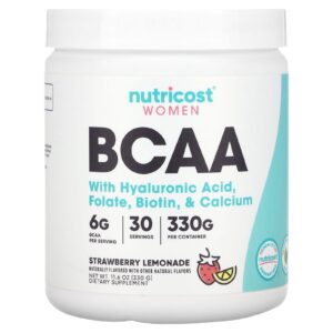 Nutricost Mulheres BCAA Limonada de Morango 330 g (116 oz)