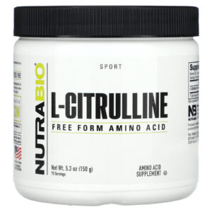 NutraBio L-Citrulina Aminoácido de Forma Livre 150 g (53 oz)