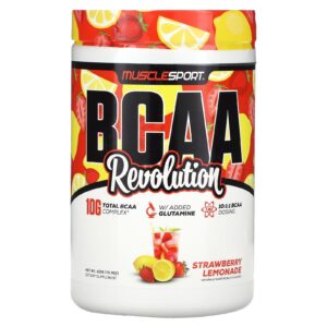 MuscleSport BCAA Revolução Limonada de Morango 450 g (159 oz)