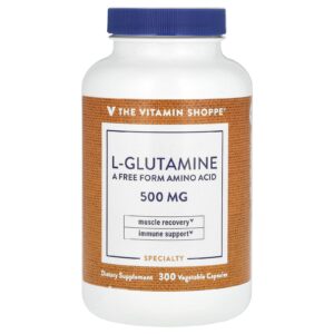 The Vitamin Shoppe L-Glutamina 500 mg 300 Cápsulas Vegetais