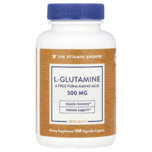 The Vitamin Shoppe L-Glutamina 500 mg 100 Cápsulas Vegetais