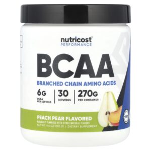 Nutricost Desempenho BCAA Pêssego e Pera 270 g (96 oz)