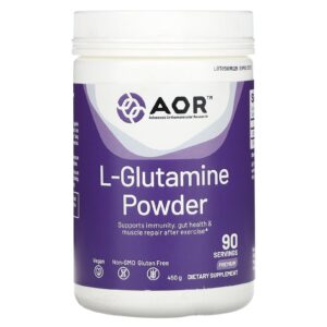Advanced Orthomolecular Research AOR L-Glutamina em Pó Premium 450 g