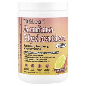 Fit & Lean Amino Hydration + Energy Limonada Rosa 363 g (128 oz)