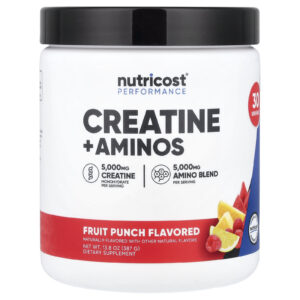 Nutricost Performance Creatina + Aminoácidos Ponche de Frutas 387 g (138 oz)