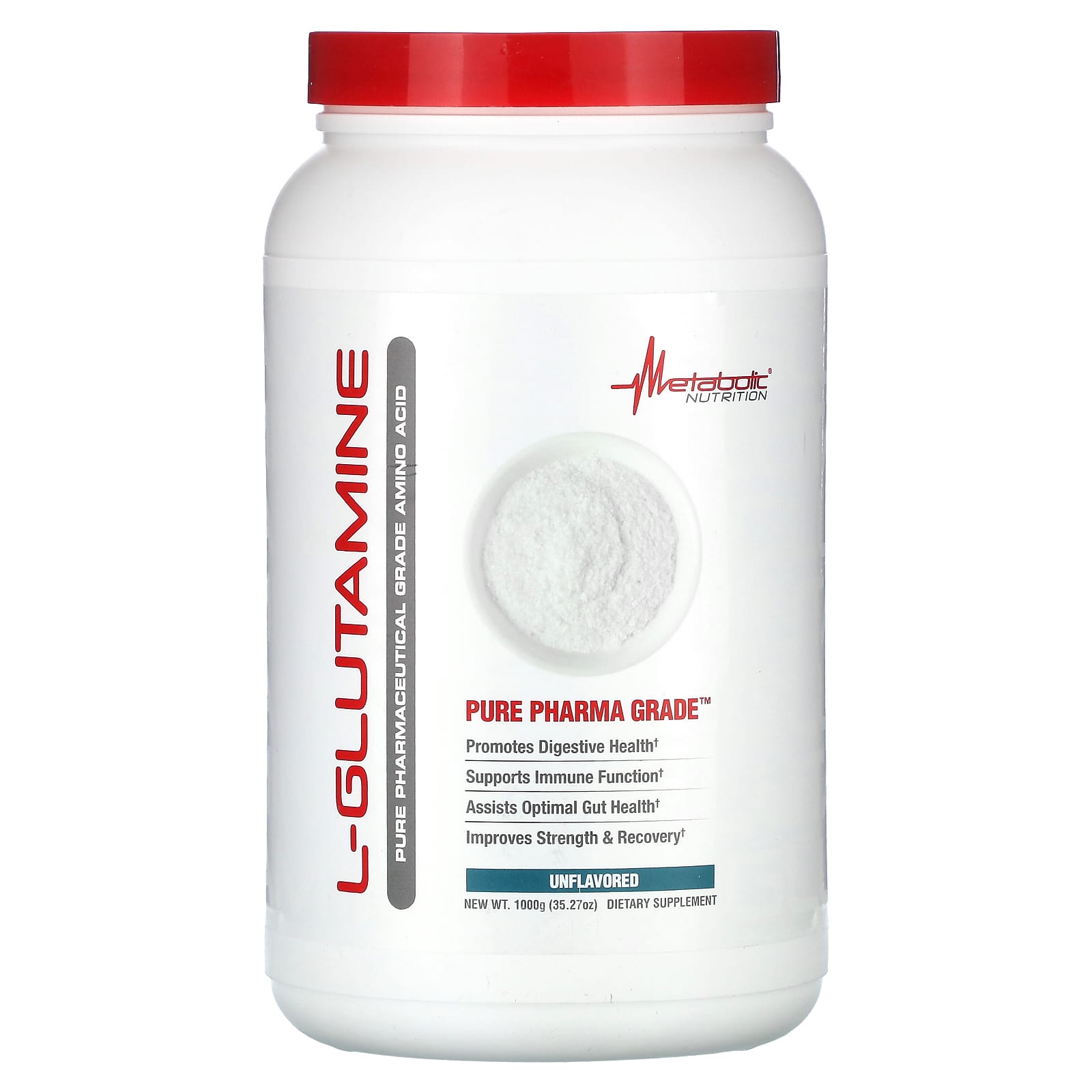 Metabolic Nutrition L-Glutamina Sem Sabor 1.000 g (3527 oz)