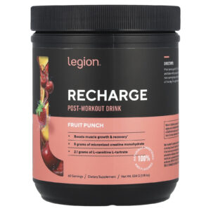 Legion Athletics Recharge Bebida Pós-Treino Ponche de Frutas 534 g (118 lb)