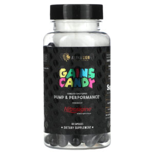 ALPHA LION Gains Candy Nitrosigine 63 Cápsulas (500 mg por Cápsula)