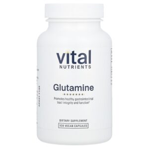 Vital Nutrients Glutamina 100 Cápsulas Veganas (850 mg por Cápsula)