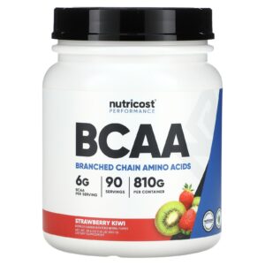 Nutricost Desempenho BCAA Morango e Kiwi 810 g (18 lb)