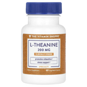 The Vitamin Shoppe L-Theanine 200 mg 60 Cápsulas Vegetais