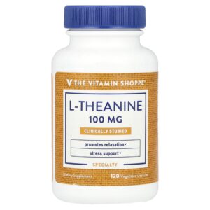 The Vitamin Shoppe L-Theanine 100 mg 120 Cápsulas Vegetais