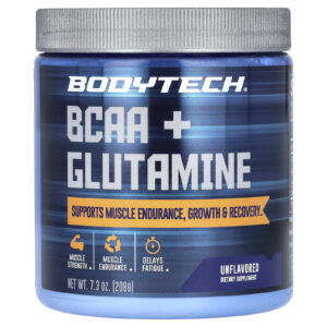 BodyTech BCAA + Glutamina em Pó Sem Sabor 208 g (73 oz)
