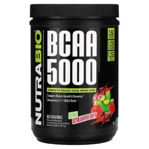 NutraBio BCAA 5000 Kiwi e Morango 401 g (088 lb)