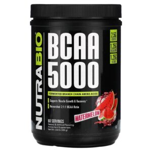 NutraBio BCAA 5000 Melancia 380 g (084 lb)