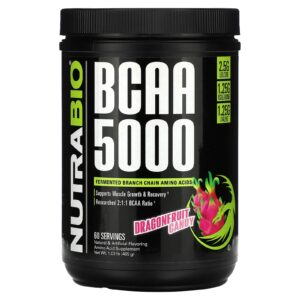NutraBio BCAA 5000 Dragonfruit Candy 465 g (103 lb)