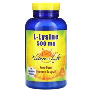Natures Life L-lisina 500 mg 250 Cápsulas Vegetarianas