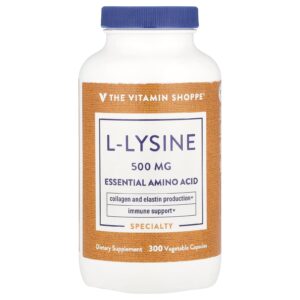 The Vitamin Shoppe L-lisina 500 mg 300 Cápsulas Vegetais
