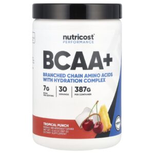 Nutricost Performance BCAA+ Ponche Tropical 387 g (138 oz)
